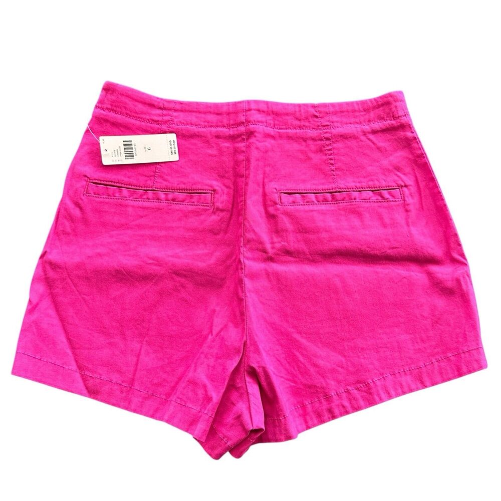 NWT Anthropologie Maeve 6 high rise bright pink shorts - Picture 2 of 12